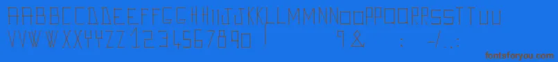AveGiulioo Font – Brown Fonts on Blue Background