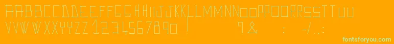 AveGiulioo Font – Green Fonts on Orange Background