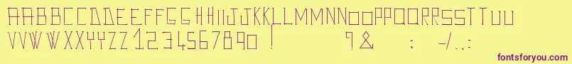AveGiulioo Font – Purple Fonts on Yellow Background