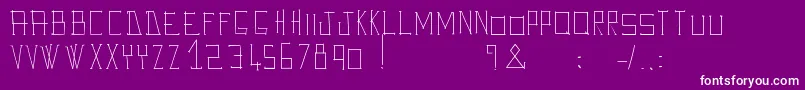 Czcionka AveGiulioo – białe czcionki na fioletowym tle