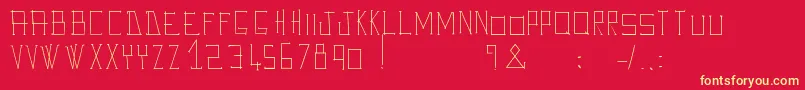 AveGiulioo Font – Yellow Fonts on Red Background