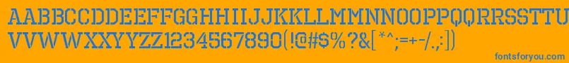 OctinprisonrgRegular Font – Blue Fonts on Orange Background