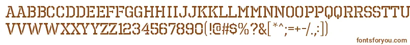 Шрифт OctinprisonrgRegular – коричневые шрифты на белом фоне