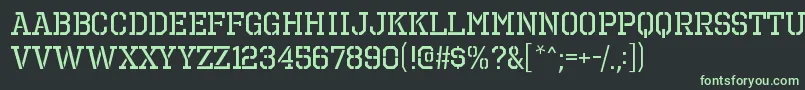 OctinprisonrgRegular-fontti – vihreät fontit mustalla taustalla