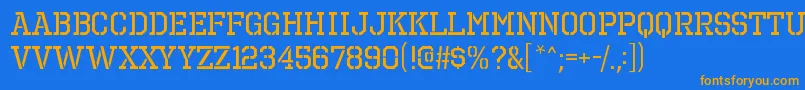 OctinprisonrgRegular Font – Orange Fonts on Blue Background