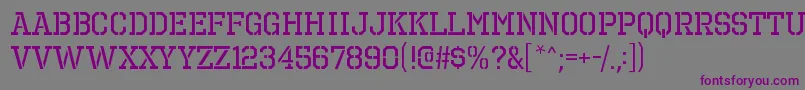 Шрифт OctinprisonrgRegular – фиолетовые шрифты на сером фоне