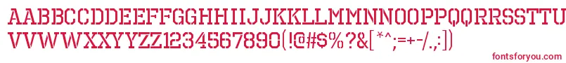 OctinprisonrgRegular Font – Red Fonts on White Background