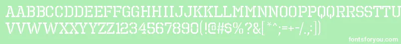 OctinprisonrgRegular Font – White Fonts on Green Background