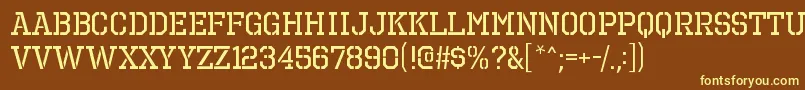 Шрифт OctinprisonrgRegular – жёлтые шрифты на коричневом фоне