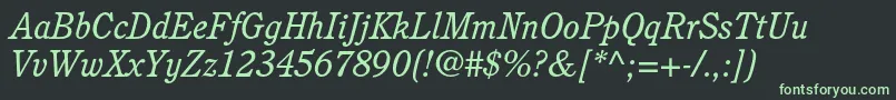 fuente CushingstdBookitalic – Fuentes Verdes Sobre Fondo Negro