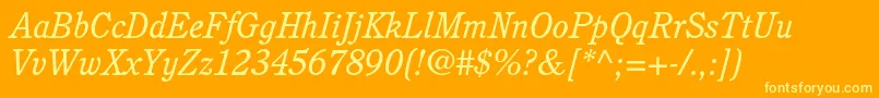 Lisätietoja CushingstdBookitalic-fontista CushingstdBookitalic-fontti – keltaiset fontit oranssilla taustalla