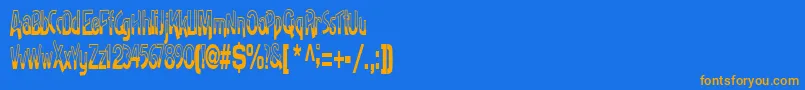 Подробнее о шрифте BadhRegular Шрифт BadhRegular – оранжевые шрифты на синем фоне