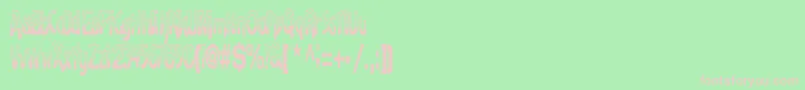 BadhRegular Font – Pink Fonts on Green Background