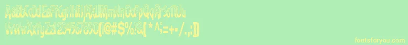 BadhRegular Font – Yellow Fonts on Green Background