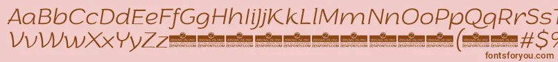 ArturoExtralightitalicTrial Font – Brown Fonts on Pink Background