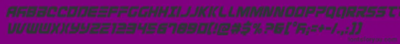 Czcionka Defconzerocondital – czarne czcionki na fioletowym tle