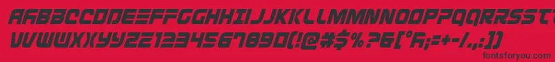 Defconzerocondital Font – Black Fonts on Red Background