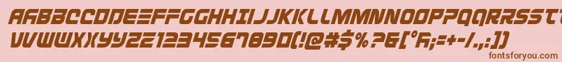 Defconzerocondital-Schriftart – Braune Schriften auf rosa Hintergrund