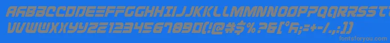 Czcionka Defconzerocondital – szare czcionki na niebieskim tle