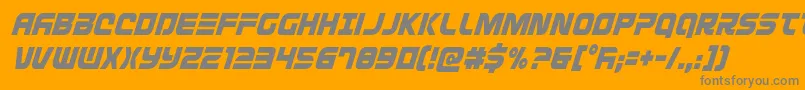 Шрифт Defconzerocondital – серые шрифты на оранжевом фоне