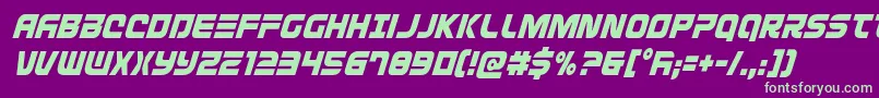 Defconzerocondital Font – Green Fonts on Purple Background