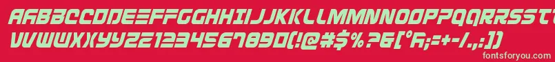 Czcionka Defconzerocondital – zielone czcionki na czerwonym tle
