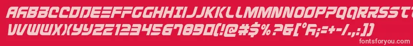 Fonte Defconzerocondital – fontes rosa em um fundo vermelho