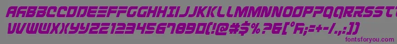 Defconzerocondital-fontti – violetit fontit harmaalla taustalla