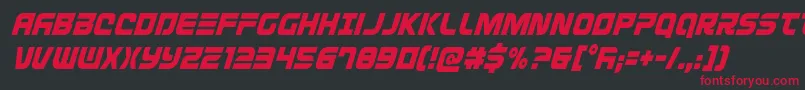 Defconzerocondital Font – Red Fonts on Black Background