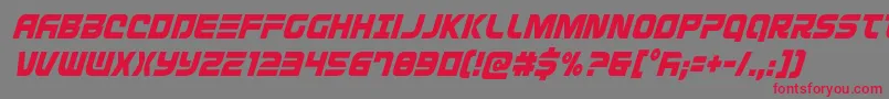 Defconzerocondital Font – Red Fonts on Gray Background