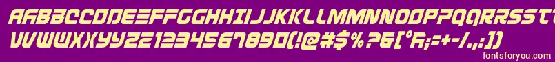 Defconzerocondital-fontti – keltaiset fontit violetilla taustalla