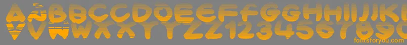 Bloxx-Schriftart – Orangefarbene Schriften auf grauem Hintergrund