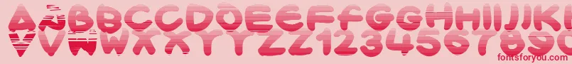 Bloxx-Schriftart – Rote Schriften auf rosa Hintergrund