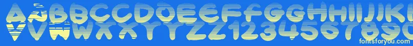 Шрифт Bloxx – жёлтые шрифты на синем фоне