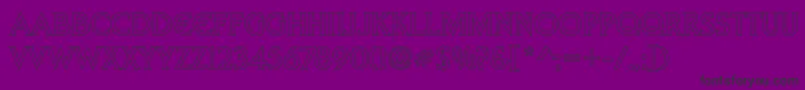 ArnelleHollow Font – Black Fonts on Purple Background