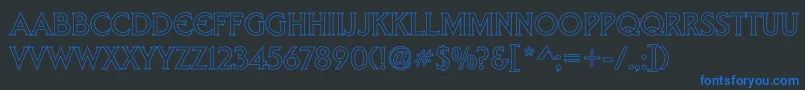 ArnelleHollow Font – Blue Fonts on Black Background
