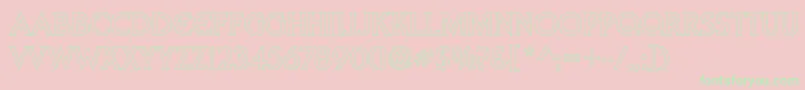 ArnelleHollow Font – Green Fonts on Pink Background