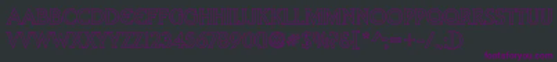 ArnelleHollow Font – Purple Fonts on Black Background