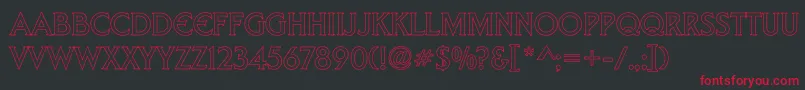 ArnelleHollow Font – Red Fonts on Black Background