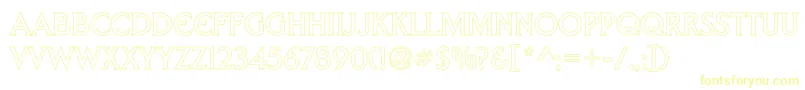 ArnelleHollow Font – Yellow Fonts on White Background