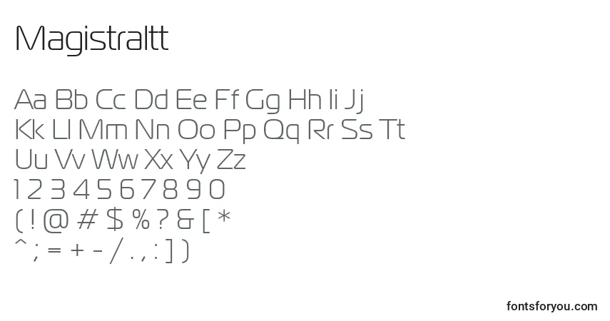 Magistraltt font – alphabet, numbers, special characters