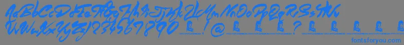 AngelWarriors Font – Blue Fonts on Gray Background