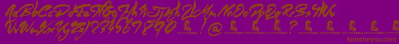 AngelWarriors Font – Brown Fonts on Purple Background