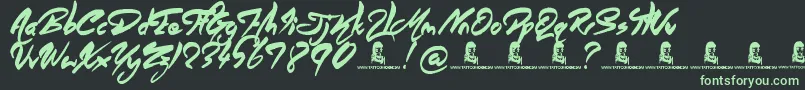 AngelWarriors Font – Green Fonts on Black Background
