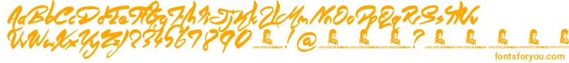 AngelWarriors-Schriftart – Orangefarbene Schriften