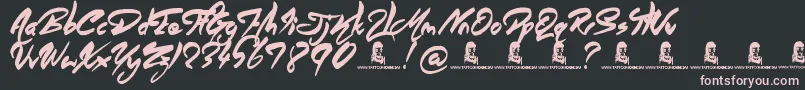 AngelWarriors Font – Pink Fonts on Black Background