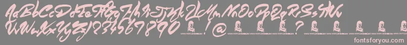 AngelWarriors Font – Pink Fonts on Gray Background