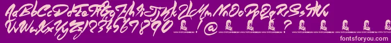 AngelWarriors-Schriftart – Rosa Schriften auf violettem Hintergrund