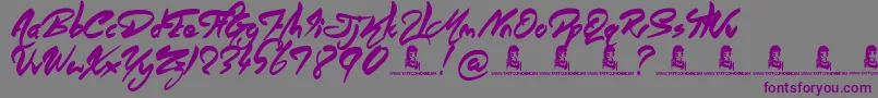 AngelWarriors Font – Purple Fonts on Gray Background