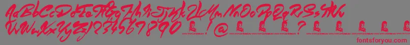 AngelWarriors Font – Red Fonts on Gray Background